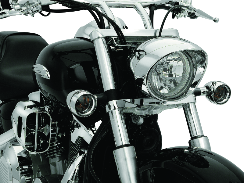 Kuryakyn Deep Dish Bezels With Smoke Lenses Red Light - Powersports Haven