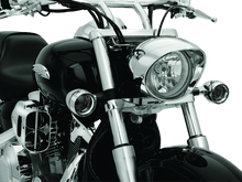 Load image into Gallery viewer, Kuryakyn Deep Dish Bezels With Smoke Lenses Red Light - Powersports Haven