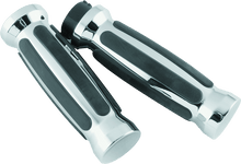 Load image into Gallery viewer, Bikers Choice 81-17 XL &amp; Big Twin Dual Cable Chrome &amp; Black Sensation Grips Pr - Powersports Haven