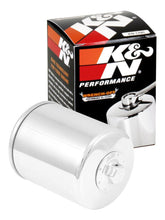 Load image into Gallery viewer, K&amp;N Harley Davidson 3in OD x 4.063in H Chrome Oil Filter - Powersports Haven