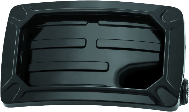 Kuryakyn Nova Curved Horizontal Mount Side License Plate Holder Gloss Black - Powersports Haven