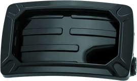 Kuryakyn Nova Curved Horizontal Mount Side License Plate Holder Gloss Black - Powersports Haven