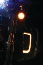 Load image into Gallery viewer, Kuryakyn Tracer L.E.D. Front Turn Signal Insert, White/Amber Light, Smoke Lens 1157 - Powersports Haven