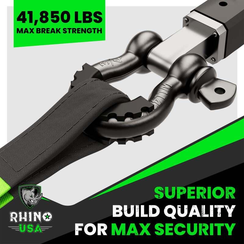 Rhino USA 3/4In D-Ring Shackle Set (2-Pack)(Green) - Powersports Haven
