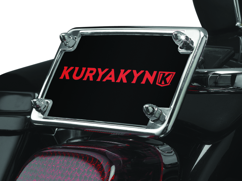 Kuryakyn License Frame & Backing Plate Set 4in X 7in Chrome - Powersports Haven
