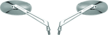 Load image into Gallery viewer, BikeMaster Oval Mirror Machined Arm w/10mm/Yam 10mm/HD Adapters - Pair - Chrome - Powersports Haven