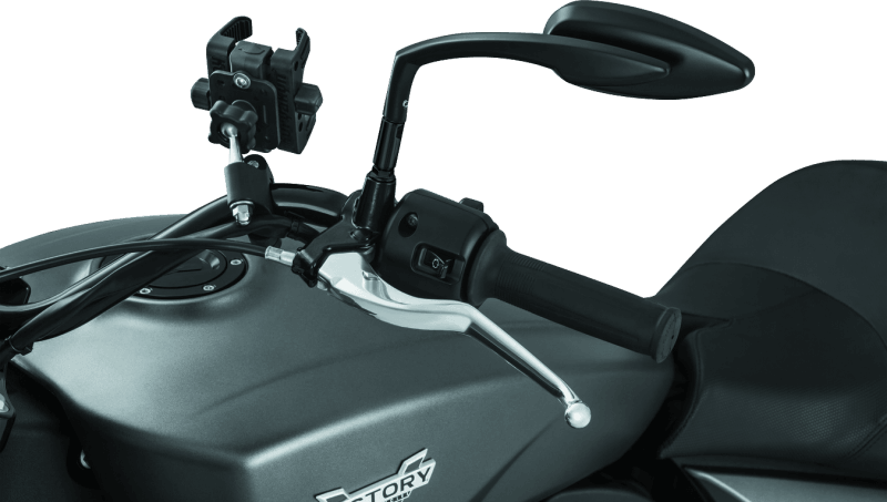 Kuryakyn Raised Mirror Mnt Adapters Gloss Black - Powersports Haven