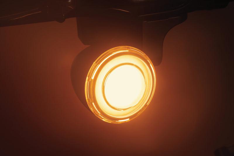Kuryakyn Tracer L.E.D. Front Turn Signal Insert, White/Amber Light, Smoke Lens 1157 - Powersports Haven