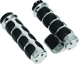 Kuryakyn Premium ISO Grip With Throttle Boss Dual Cable Chrome - Powersports Haven