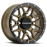 Raceline A94BZ Krank 15x7in / 4x137 BP / 10mm Offset / 110.18mm Bore - Bronze & Black Lip Wheel
