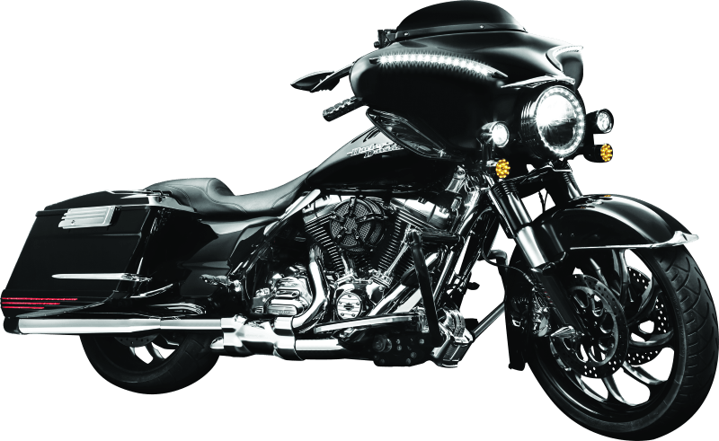 Kuryakyn Smooth Windshield Trim 96-13 Touring Gloss Black - Powersports Haven