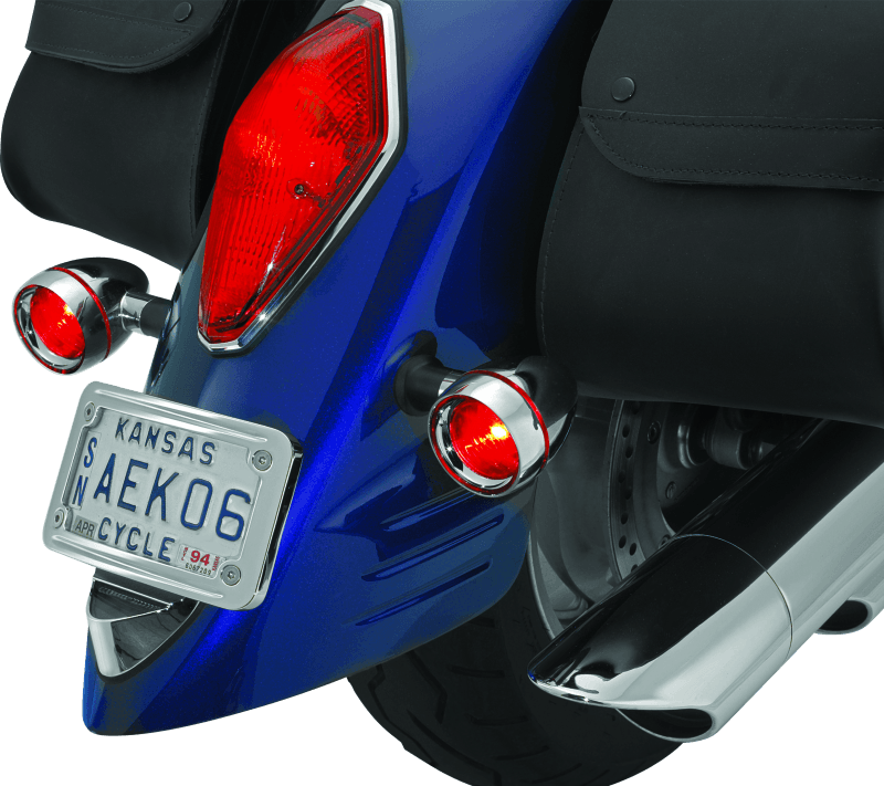 Kuryakyn Deep Dish Bezels With Red Lenses - Powersports Haven