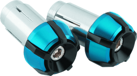 BikeMaster Anti-Vibration Bar Ends - Black/Blue - Powersports Haven