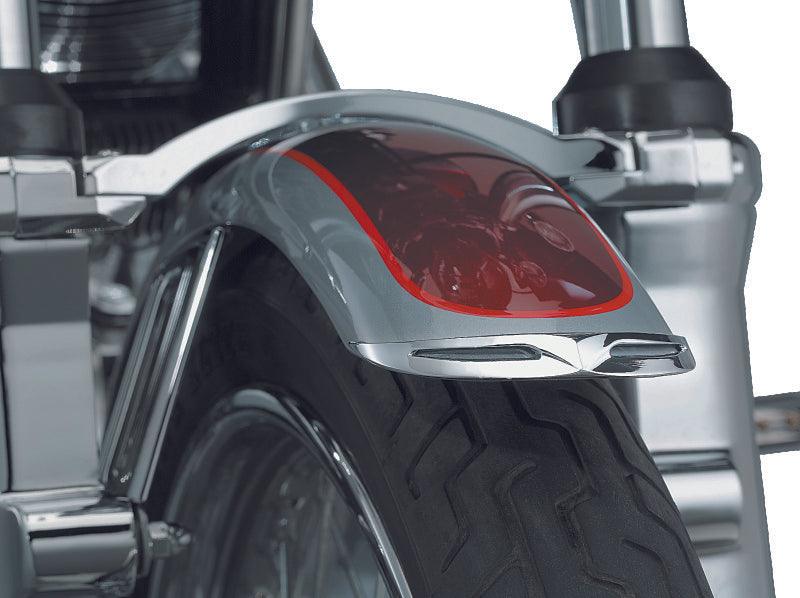 Kuryakyn Fender Tip Front Leading Edge Most Narrow FXST XL Dyna Models Chrome - Powersports Haven