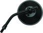 BikeMaster 4in Adjustable Round Mirror 10mm - Each - Black - Powersports Haven