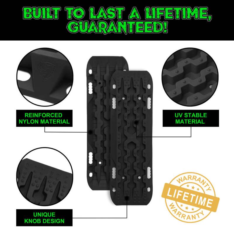 Rhino USA Recovery Traction Boards - Black (Pair) - Powersports Haven