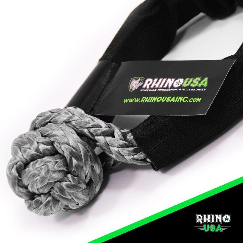 Rhino USA Synthetic Soft Shackle Gray - Powersports Haven
