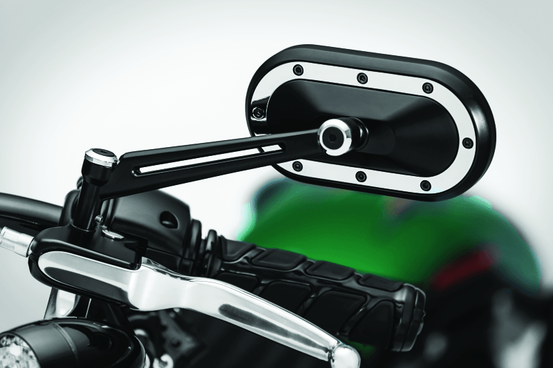Kuryakyn Heavy Industry Mirrors Satin Black & Chrome - Powersports Haven