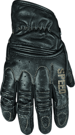 Speed and Strength Rust and Redemption Leather Gloves Black - Large - Powersports Haven