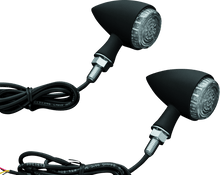 Load image into Gallery viewer, Kuryakyn Torpedo Indicator LED Amber Lights Turn Only Matte Black - Powersports Haven
