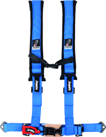 DragonFire Racing Harness- H-Style- 4-Point- 2in Buckle- Blue - Powersports Haven