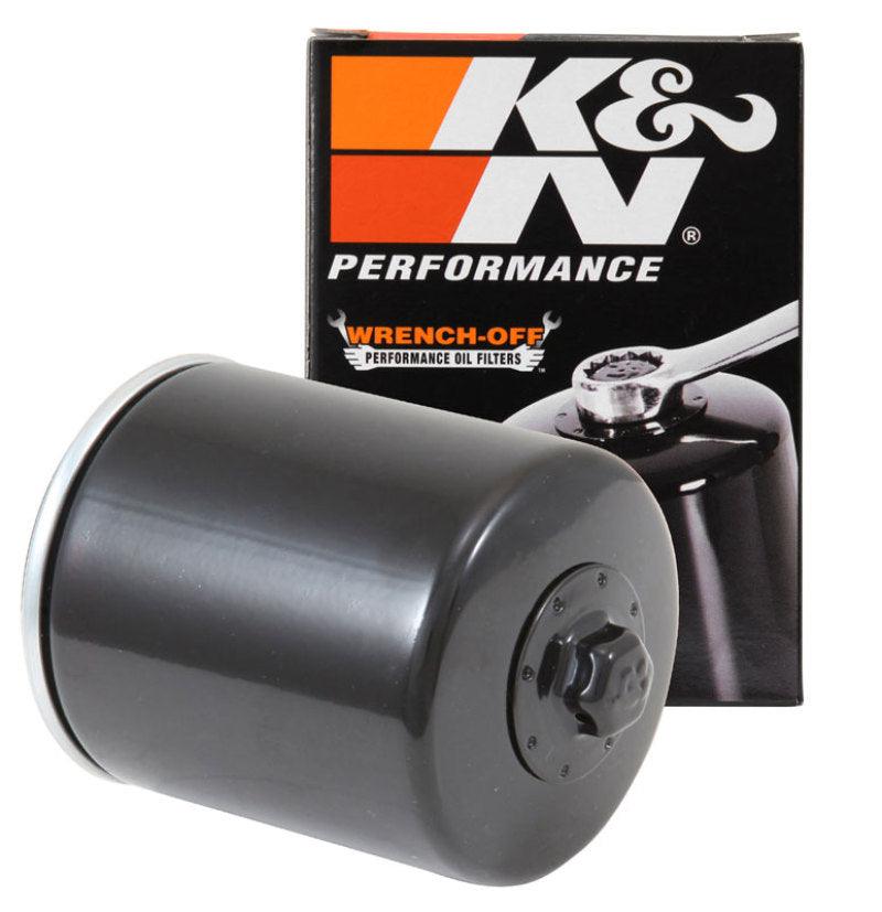 K&N Harley Davidson / Buell 3in OD x 4.063in H Black Oil Filter - Powersports Haven