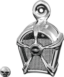 Kuryakyn Mach 2 Horn Cover Chrome With Black Mesh - Powersports Haven