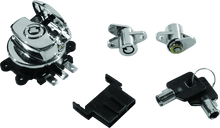Load image into Gallery viewer, Bikers Choice 99-13 Road King With Hard Bags Chrome Saddlebag Lock Kit - Powersports Haven