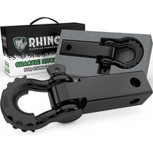 Load image into Gallery viewer, Rhino USA Shackle Hitch Receiver W/ D-Ring (Black) - Powersports Haven