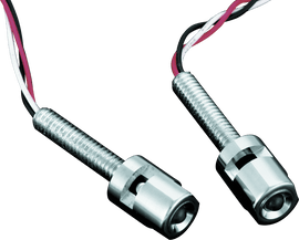 Kuryakyn LED License Plate Light With Red Accent Light Universal Chrome - Powersports Haven