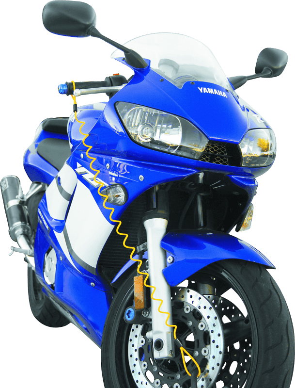 Bully Lock Reminder Disc Cable 4 ft. - Yellow - Powersports Haven