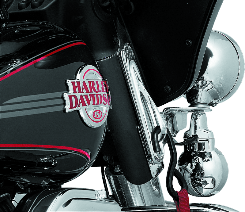 Kuryakyn Custom Teardrop Tie-Down Brackets 83-13 Touring Chrome - Powersports Haven