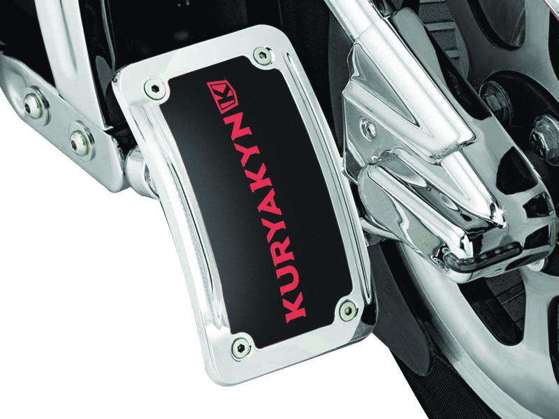 Kuryakyn Lighted Curved Vertical Side Mount License Plate Holder - Powersports Haven
