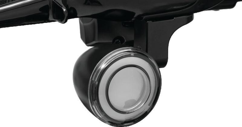 Kuryakyn Tracer L.E.D. Front Turn Signal Insert, White/Amber Light, Smoke Lens 1157 - Powersports Haven