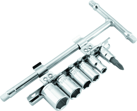 BikeMaster 1/4in Drive T-handle Set (6mm/8mm/10mm/12mm/14mm/#2 Phillips) - Powersports Haven