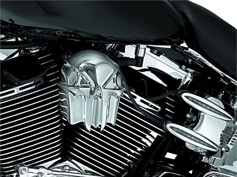 Kuryakyn Skull Horn Cover Chrome - Powersports Haven