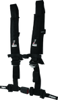 DragonFire Racing Harness H-Style- 4-Point- EZ-Adjust- 2in Buckle- Black - Powersports Haven