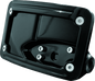 Kuryakyn Curved Horizontal Mount Side License Plate Holder Gloss Black - Powersports Haven