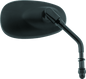 BikeMaster Harley Oval Mini Mirror - Each - Matte Black - Powersports Haven
