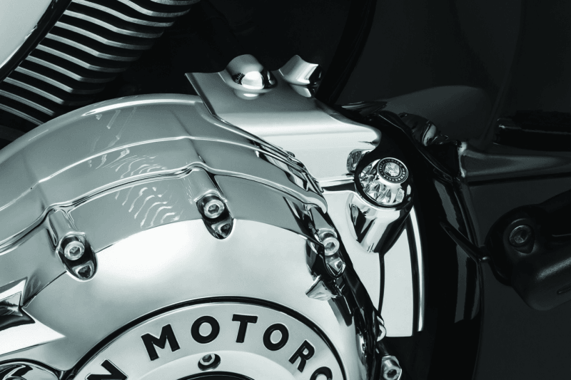 Kuryakyn Rear Oil Panel Accent Chrome Indian - Powersports Haven