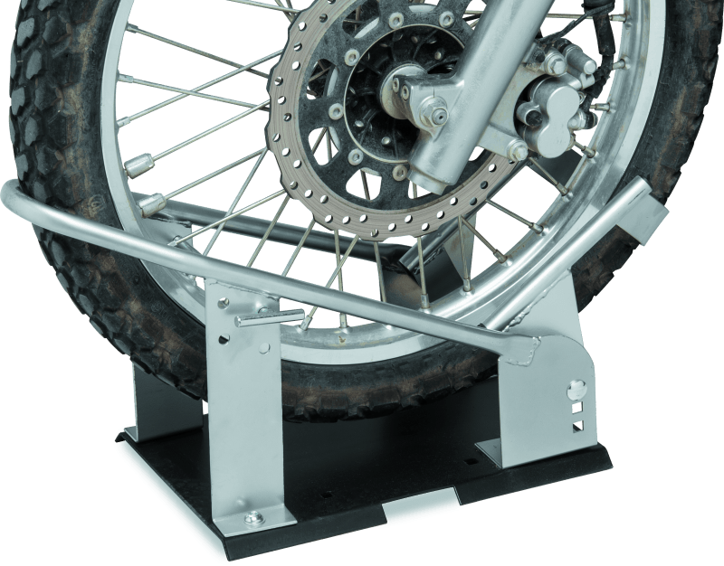 BikeMaster Heavy Duty Wheel Chock - Silver - Powersports Haven