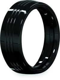 Kuryakyn 7inch Headlamp Trim Ring Gloss Black - Powersports Haven