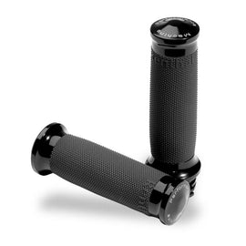 Performance Machine Contour Renthal Wrapped Grips - Black Ano - Powersports Haven