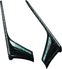 Load image into Gallery viewer, Kuryakyn L.E.D. Vertical Rear Light Strips 12-17 GL1800 Gloss Black Smoke Lens - Powersports Haven