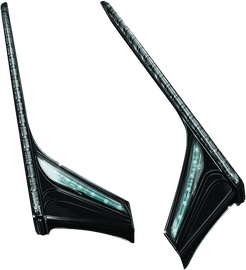 Kuryakyn L.E.D. Vertical Rear Light Strips 12-17 GL1800 Gloss Black Smoke Lens - Powersports Haven