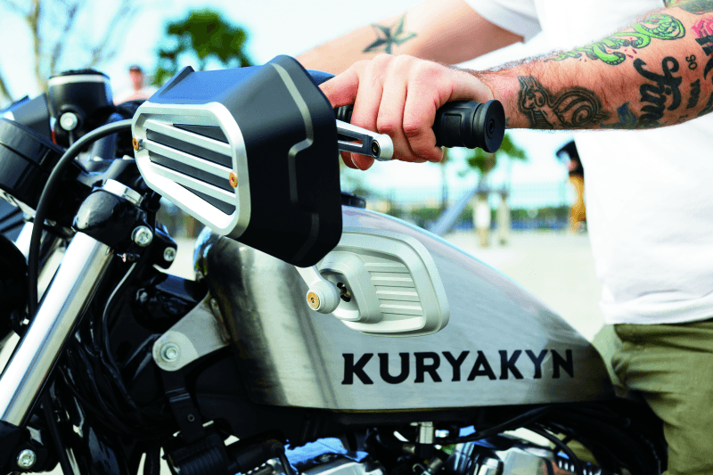Kuryakyn Dillinger Grips Dual Cable Satin Black - Powersports Haven