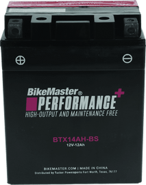 BikeMaster BTX14AH-BS Battery - Powersports Haven
