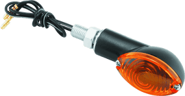 BikeMaster Ministalk Marker Light Oval - Black/Amber - Powersports Haven
