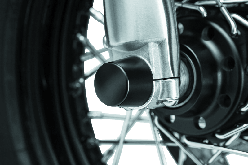 Kuryakyn Front Axle Nut Caps Satin Black - Powersports Haven