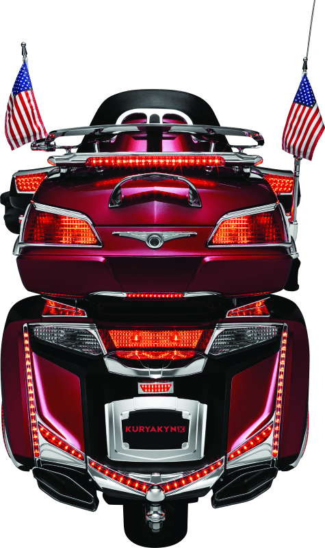 Kuryakyn L.E.D. Lighted Trunk Lid Handle 01-17 GL1800 Chrome - Powersports Haven